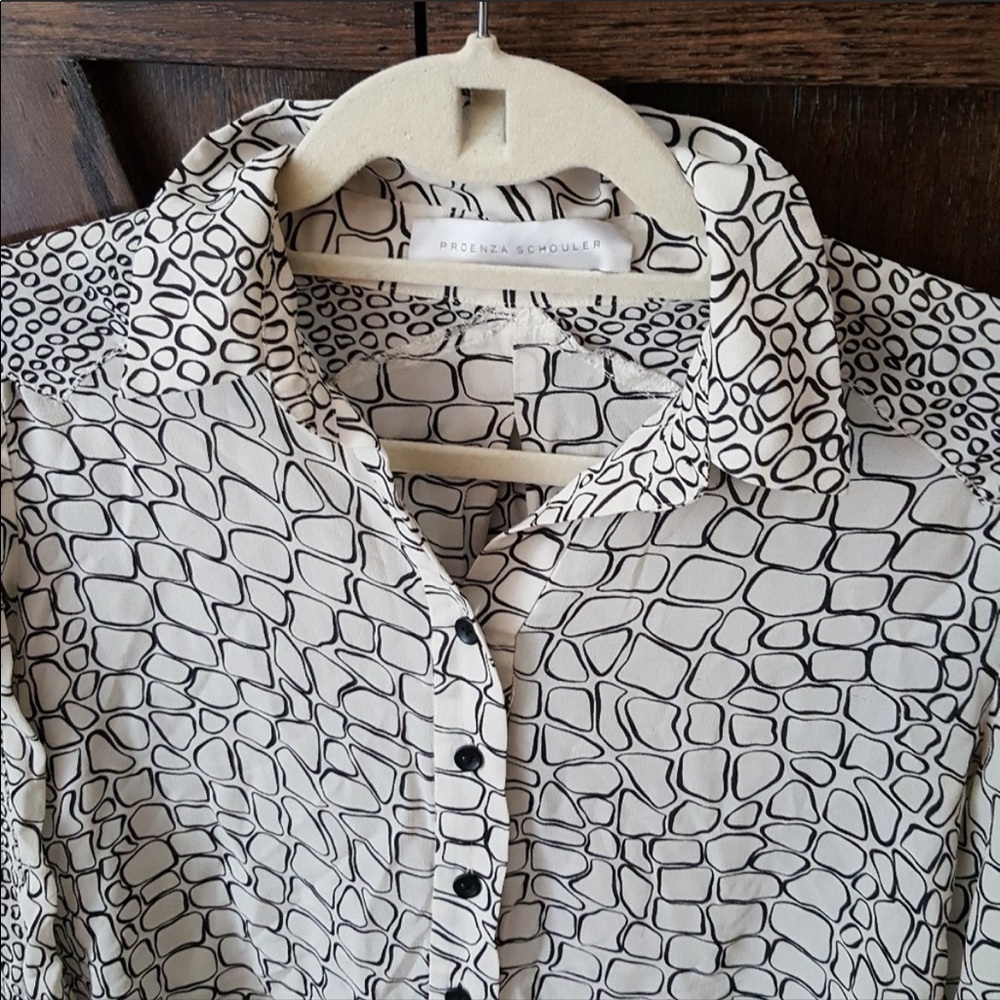 Proenza Schouler geo print silk blouse - Picture 3 of 7